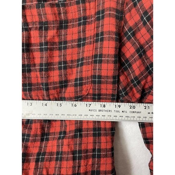 Urban Outfitters Heavy Hoodie Womens Medium Red Plaid Button Up Sweatshirt - Picture 8 of 12